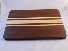 Walnut Cutting Board With Maple and Walnut Stripes